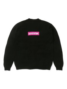 画像2: 送料無料【ICE CREAM - アイスクリーム】EMBROIDERED LOGO MOHAIR CARDIGAN / BLACK (カーディガン/ブラック) (2)