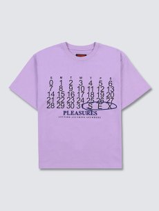 画像2: 送料無料【PLEASURES - プレジャーズ】CALENDAR HEAVYWEIGHT T-SHIRT / PURPLE (Tシャツ　/ パープル) (2)