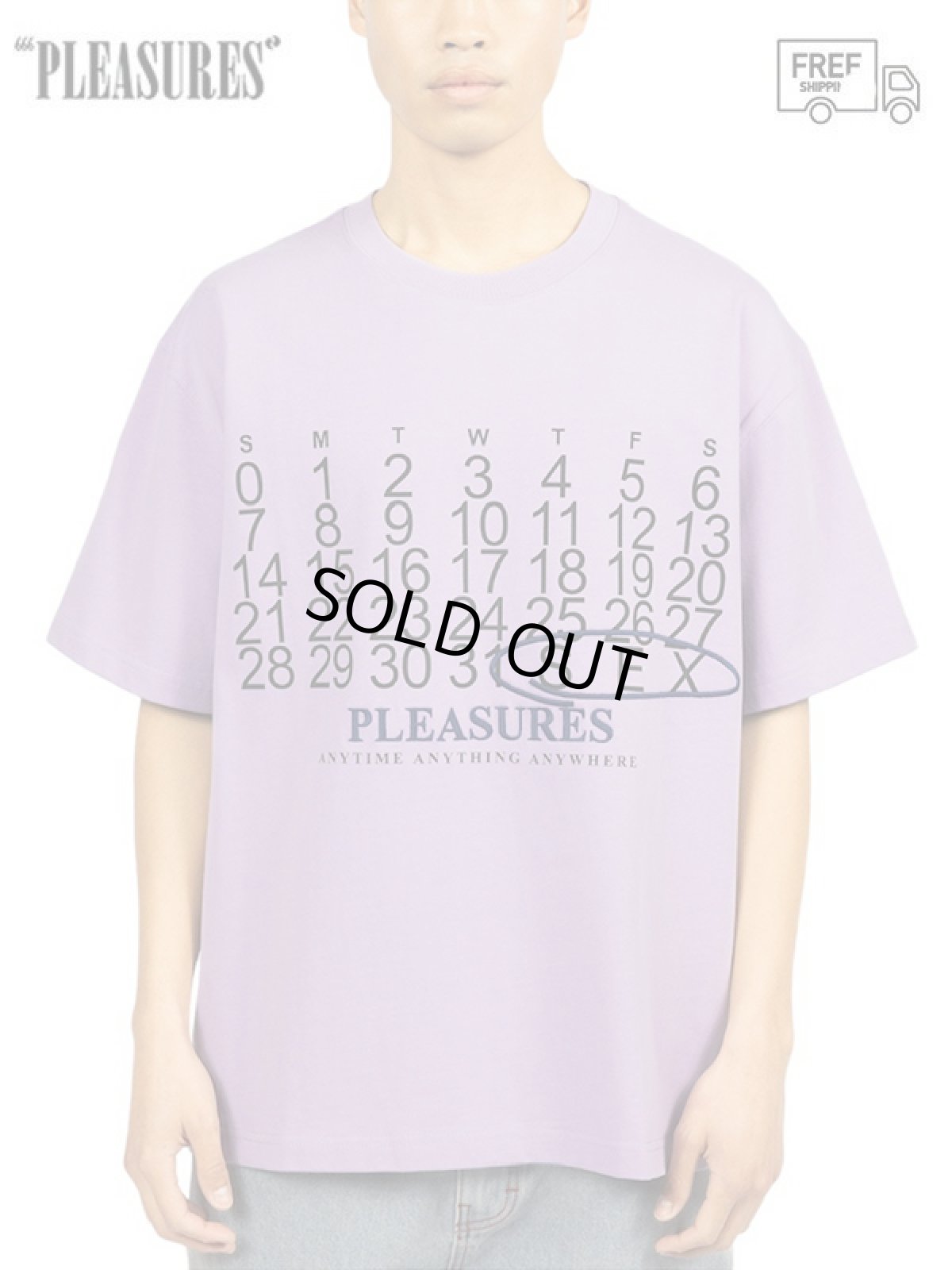 画像1: 送料無料【PLEASURES - プレジャーズ】CALENDAR HEAVYWEIGHT T-SHIRT / PURPLE (Tシャツ　/ パープル) (1)