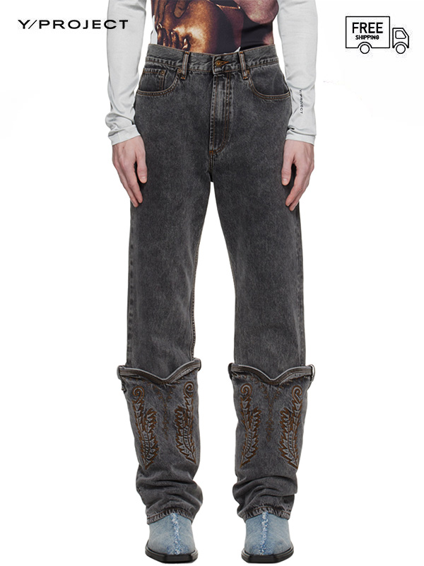 定価96000円ほどですYPROJECT Evergreen Mini Cowboy CuffJeans